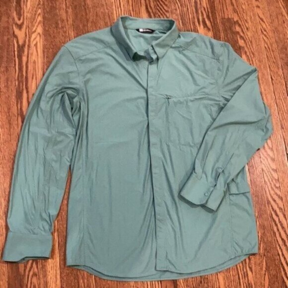 MEC Green Sun Dodger Long Sleeve Hiking Shirt Large - Picture 3 of 11